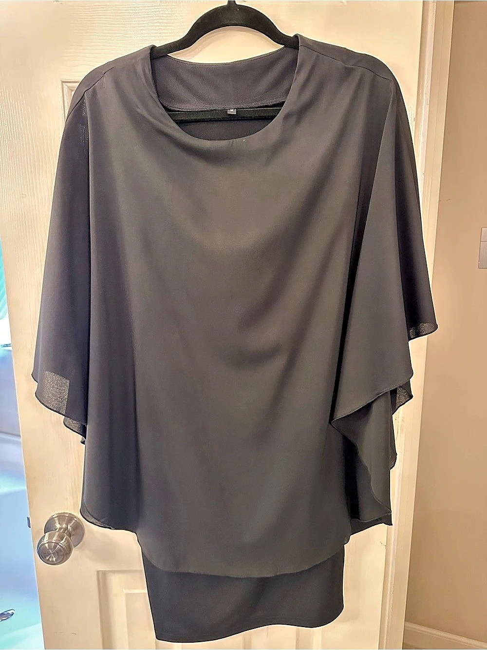 Draped Cape-Style Dress Skirt